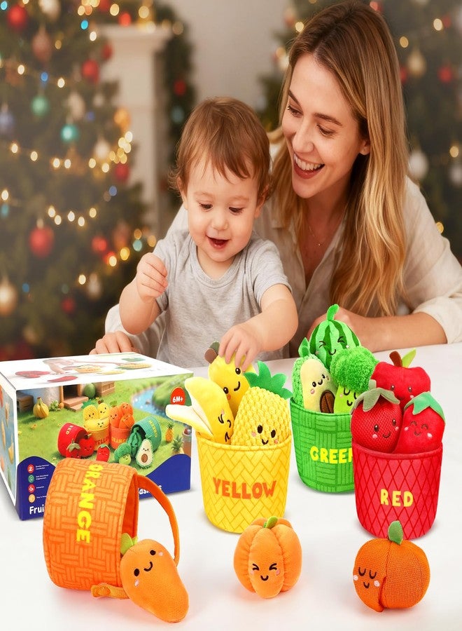 TOHIBEE Baby Sensory Toys -16 PCS Fruit Vegetable Color Sorting Play Food with Rattle,Crinkle,Baby Toys 6-12 Months Montessori Toys for 1 Year Old Boy Girl, Baby Stocking Stuffers - Image 5
